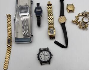 Seiko Citizen Eco Drive Timex Nivada Delphi FOR PARTS OR REPAIR Watch Lot